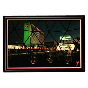 Vintage Postcard Flamingo Hilton Las Vegas Geodesic Dome View Caesars Palace Nig